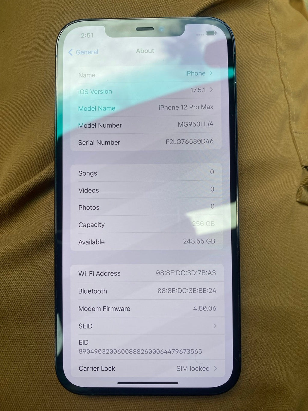 iPhone 12 Pro Max 256GB AT&T 2D62