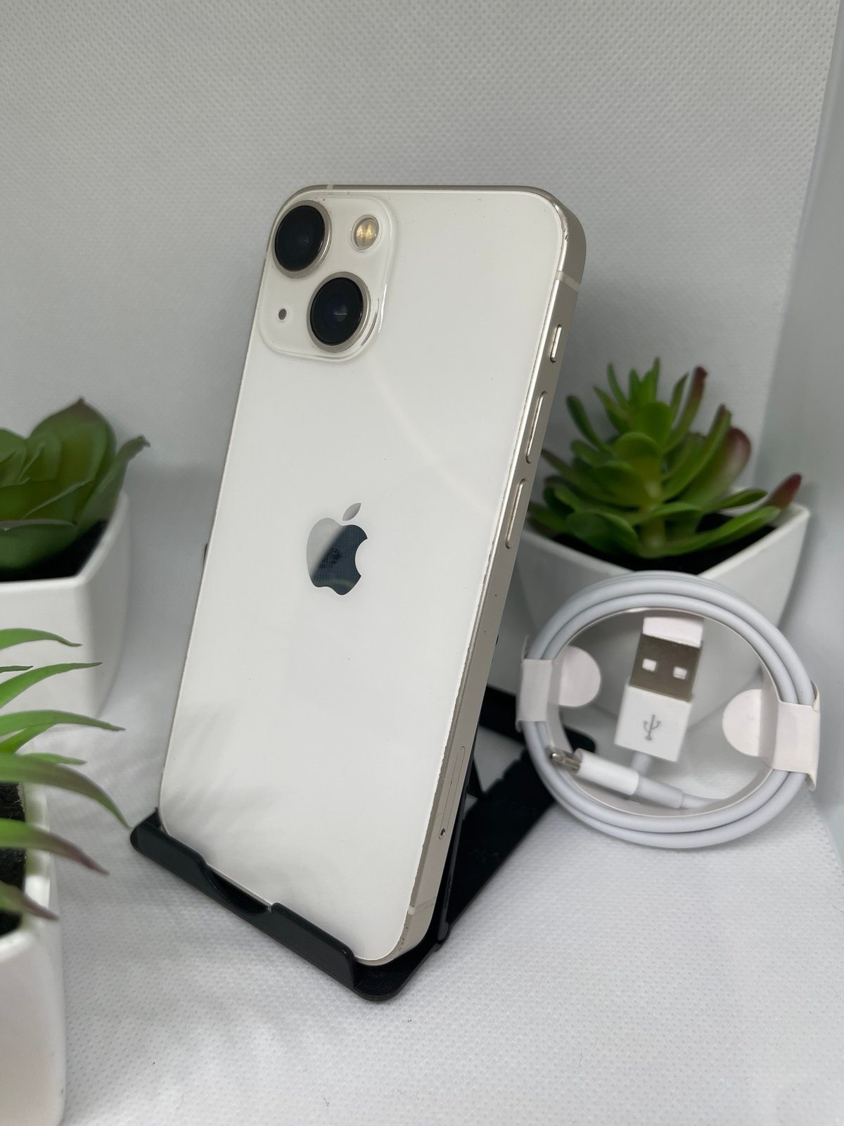 Apple iPhone 13 Mini 128GB Unlocked in White - Any Carrier Flawless 100% Battery 6L36