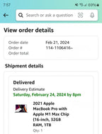 16"" Macbook Pro M1 Max 1TB 7D32