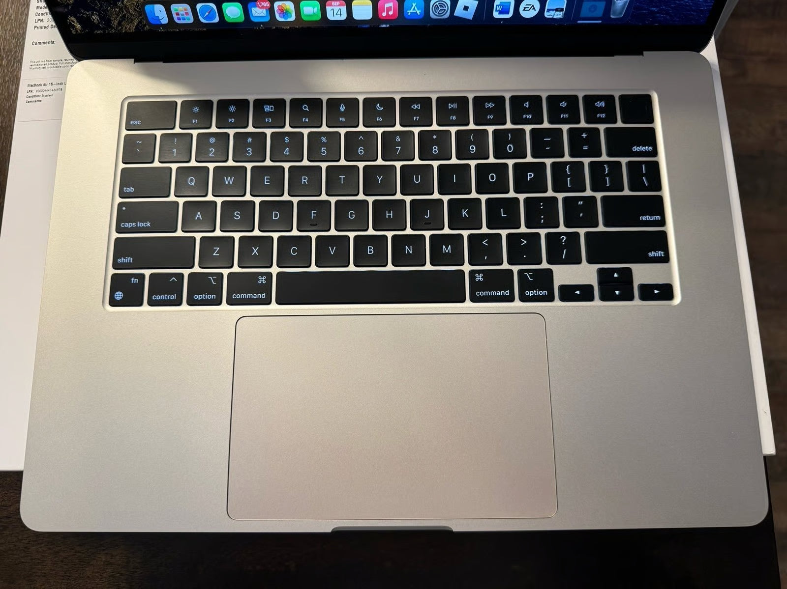 Apple Macbook Air 15 inch M3 256GB 8GB Memory Starlight 2A35