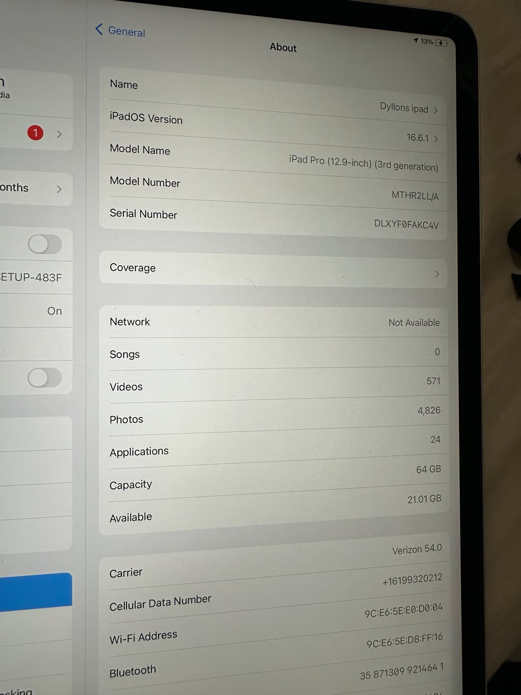 Apple iPad Pro 3rd Generation 7Y88