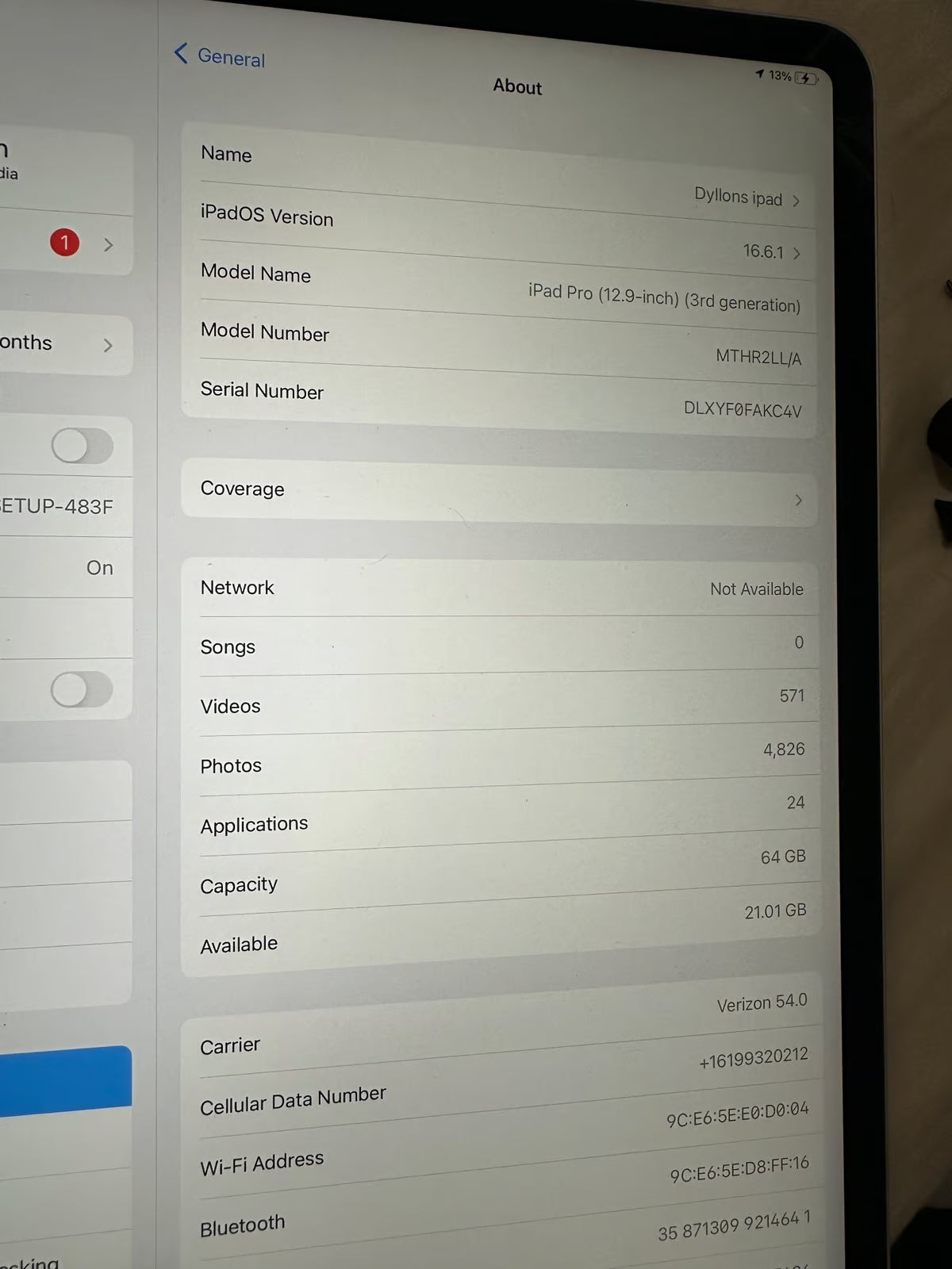 Apple iPad Pro 3rd Generation 7Y88