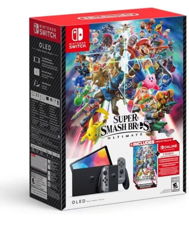 Nintendo Switch OLED Super Smash Bros Bundle 9C35