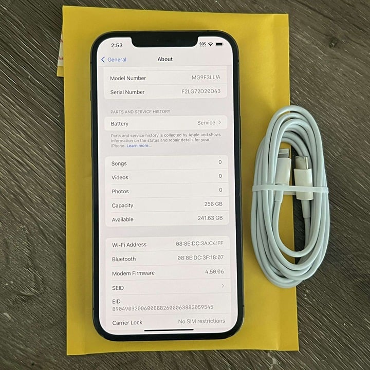 Apple iPhone 12 Pro Max 256 GB in Graphite for Unlocked 9Z85