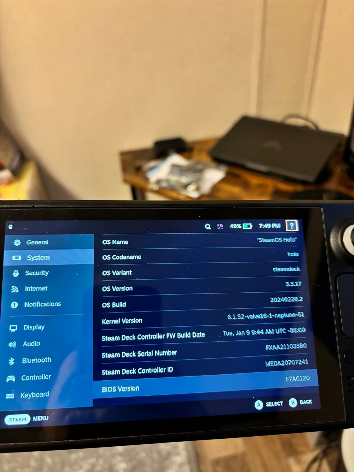 Valve Steam deck 1 tb 7N66