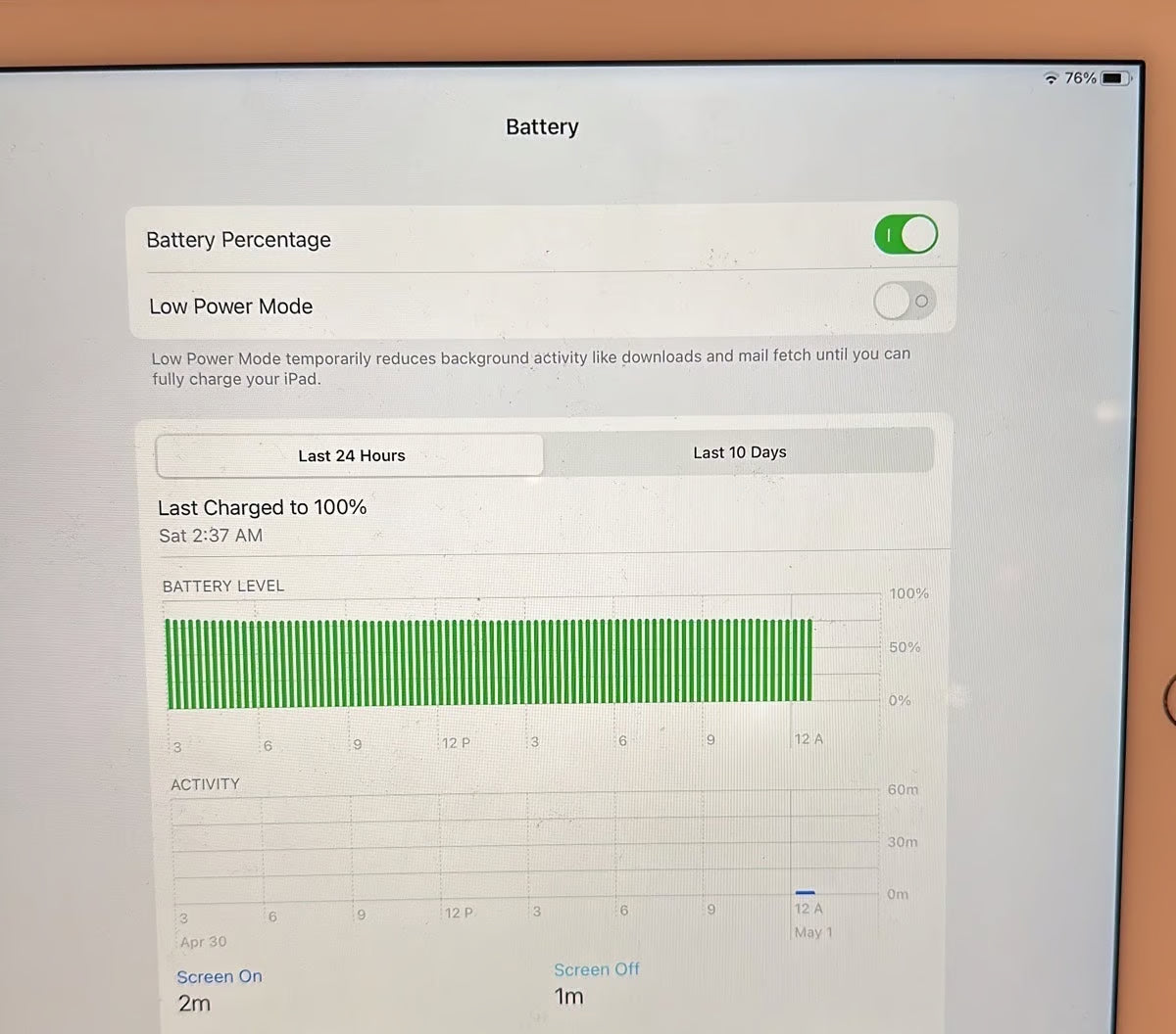 Apple 12.9�?iPad Pro 1st Generation 128 GB In Gold  Unlocked 2B92