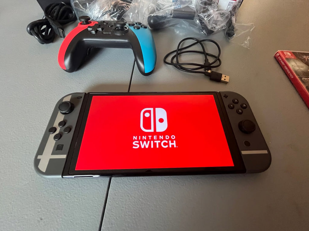 Nintendo Switch OLED system Super Smash Bros Ultimate Bundle 64gb console 6Y22