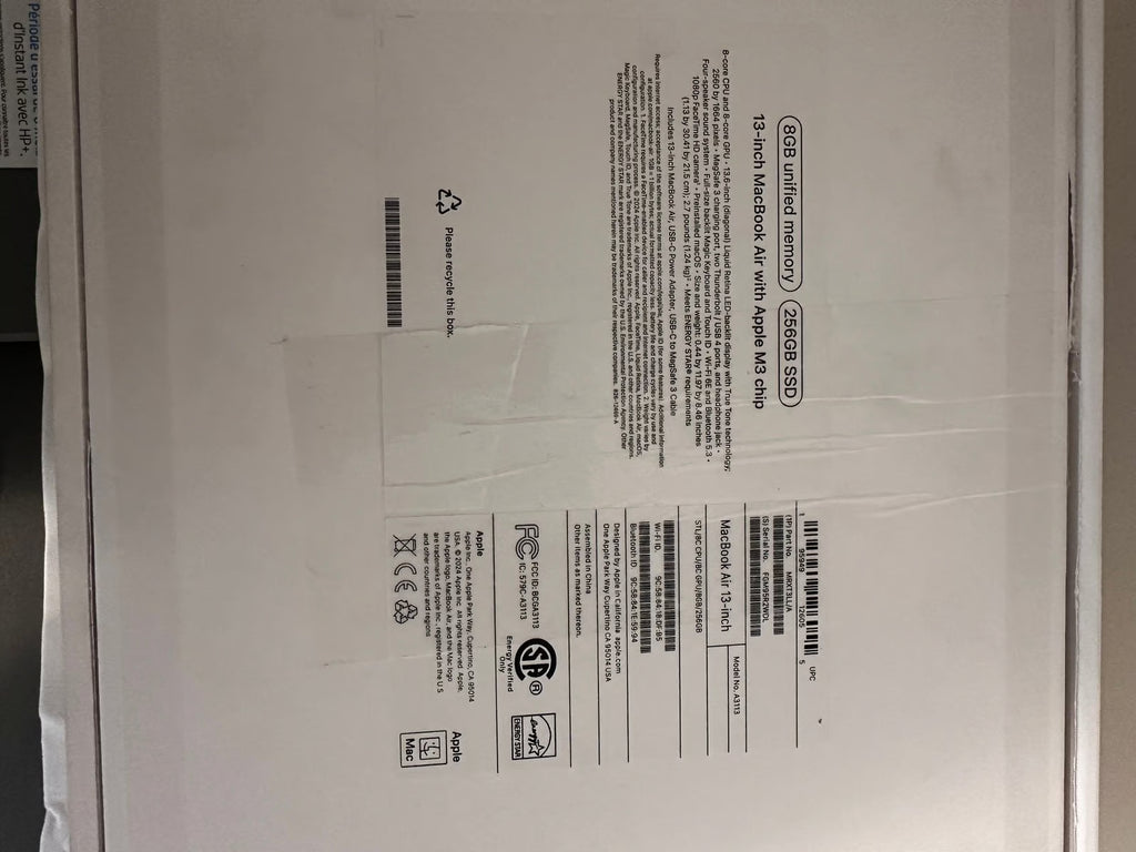 Apple MacBook Air 13-inch Laptop - M3 chip 1P61