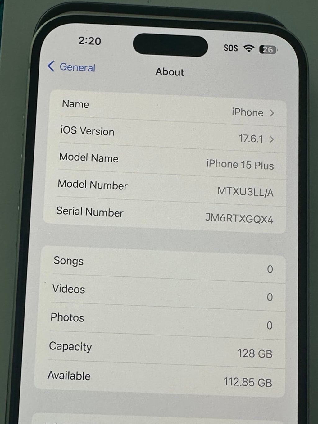 Apple iPhone 15 plus 7M89