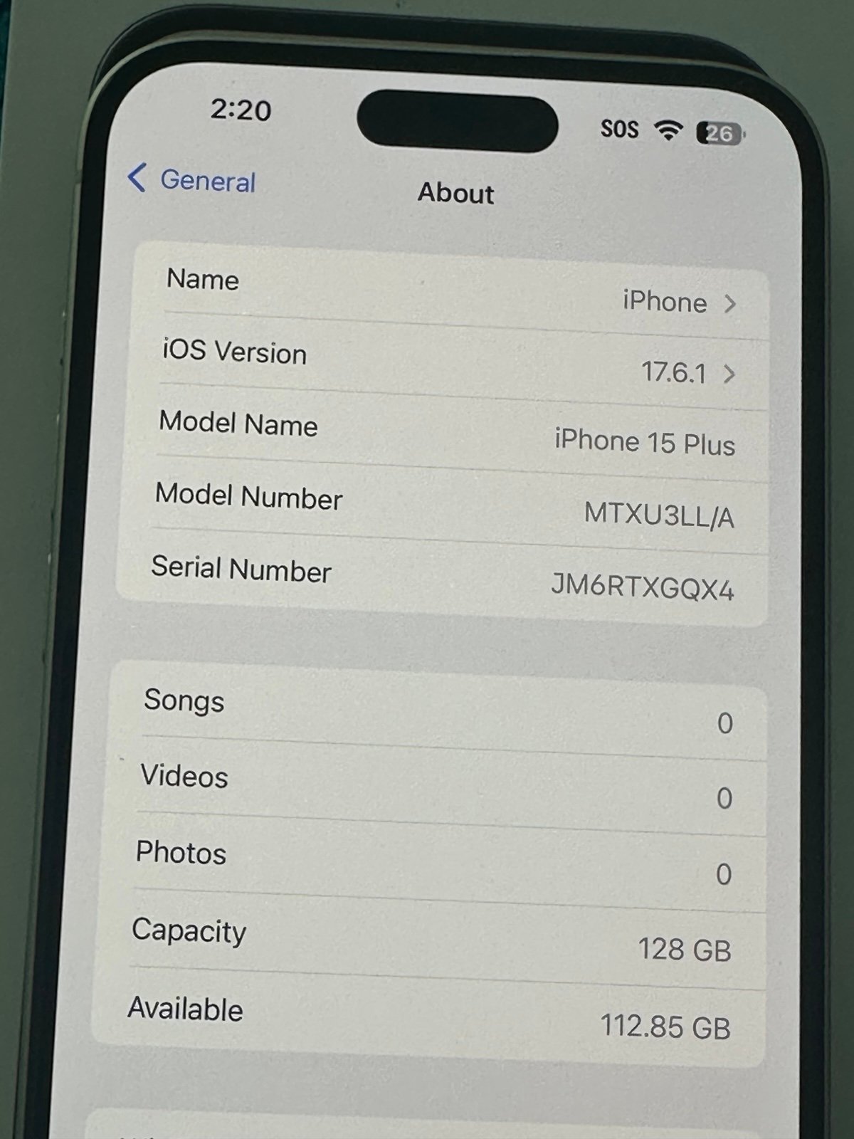 Apple iPhone 15 plus 7M89