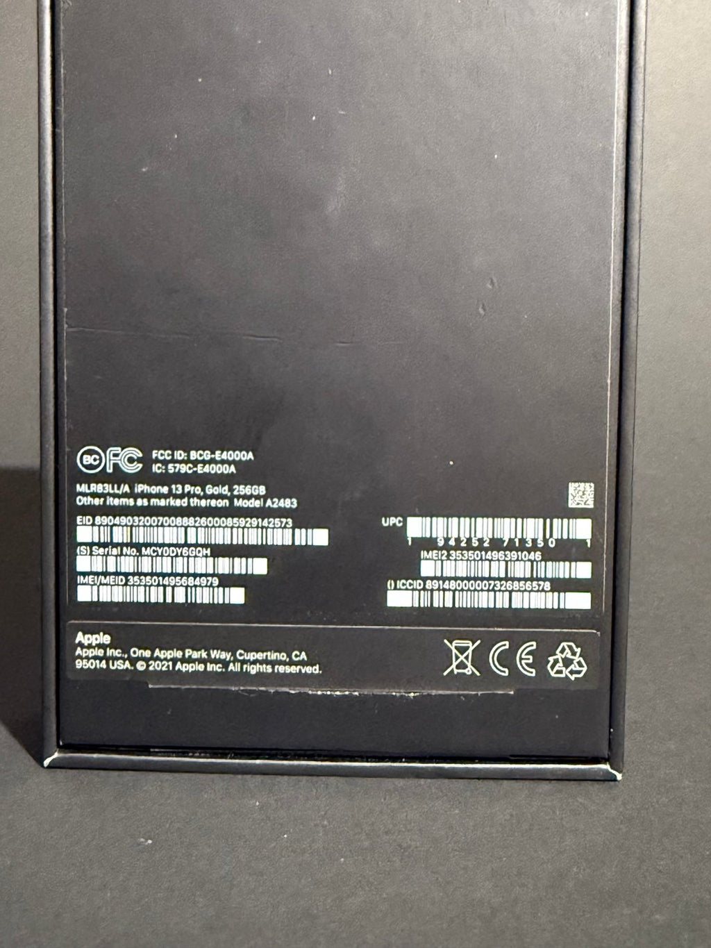 Apple iPhone 13 Pro 256 GB Carrier Unlocked 7T33