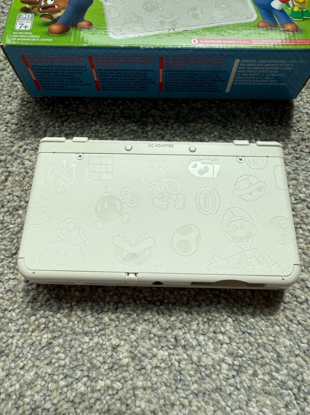 New Nintendo 3ds Mario white edition