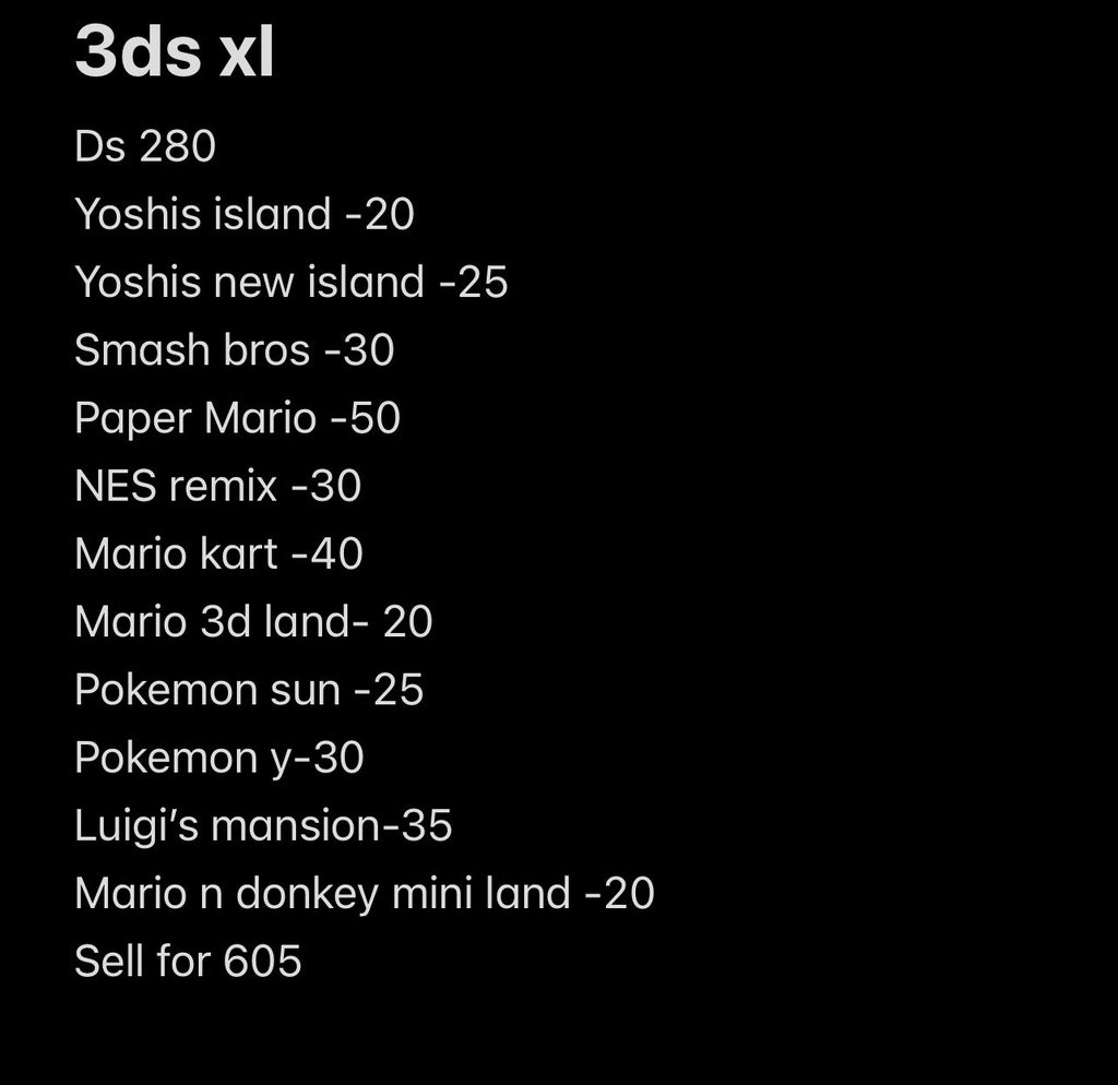 Nintendo 3ds xl with case, charger and 13 games