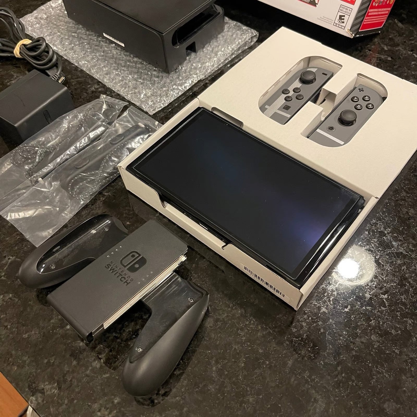 Nintendo Switch (OLED Model) Super Smash Bros. 64GB Console - Gray - CIB 3U21