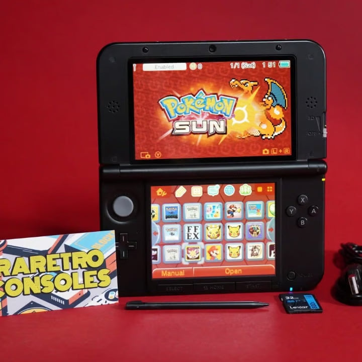 Nintendo 3DS XL Pok茅mon Center Charizard Edition W/ 32GB, Charger & 70+ Games