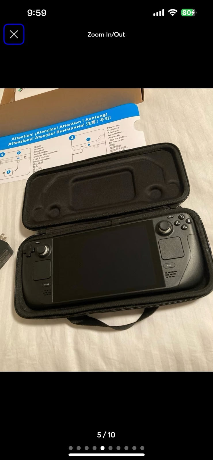 Steam deck 512gb also included 512gb SD card Case and original packing 6A81