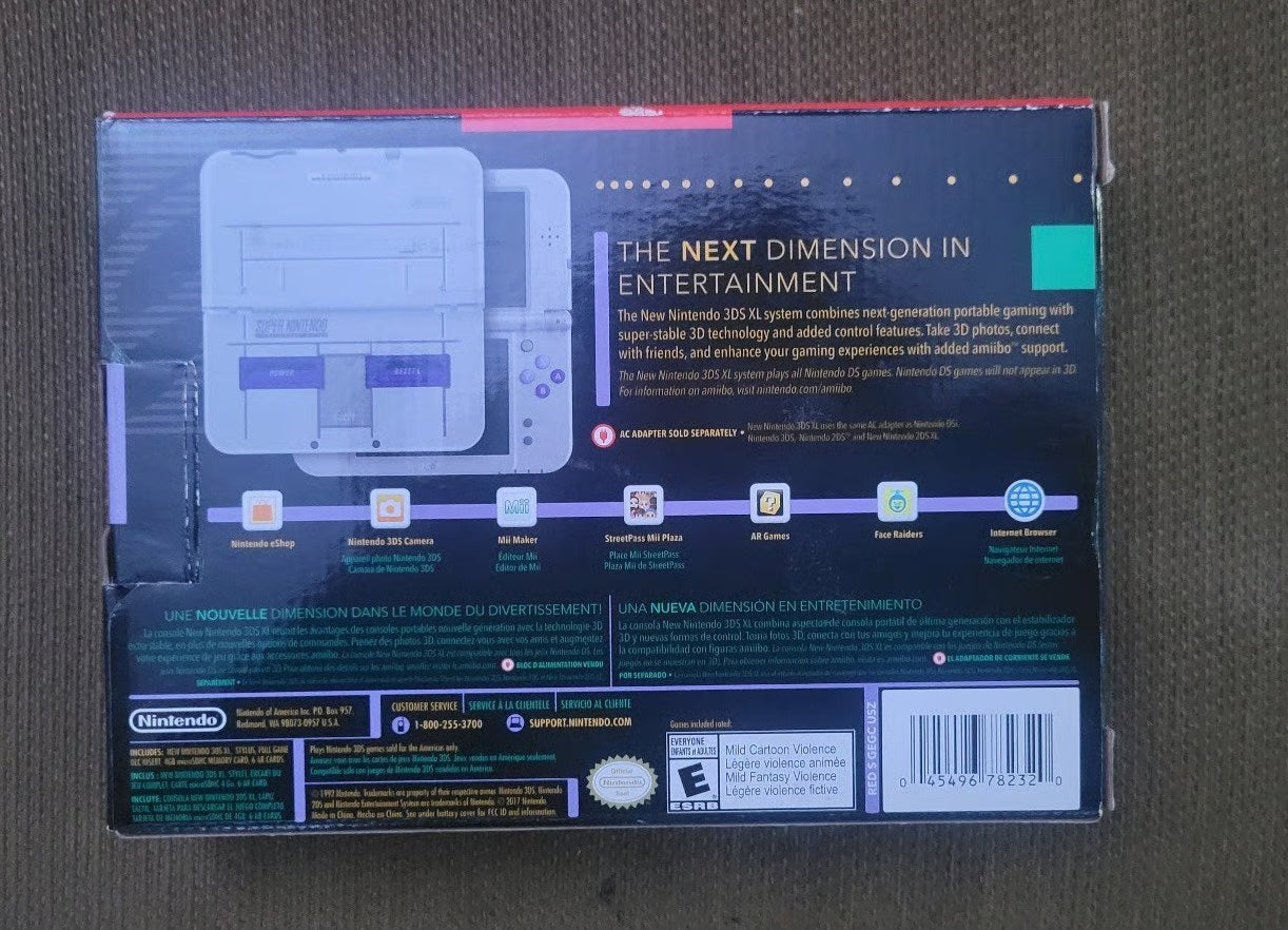 Nintendo 3DS XL SNES Edition RARE