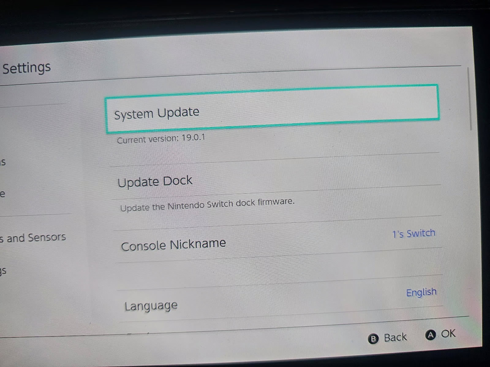 Nintendo switch oled 1A86