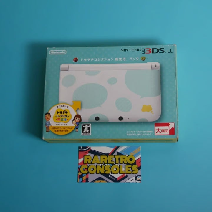 Nintendo 3DS XL Tomodachi New Life Collection W/ 32GB SD, Box, Charger, 60+ Game