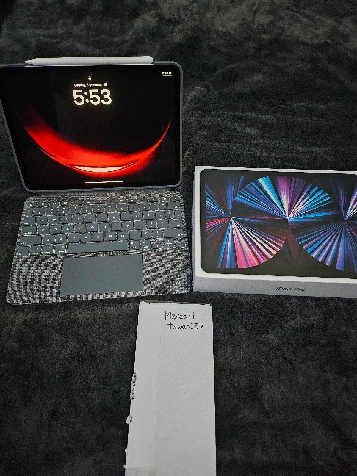 M1 iPad Pro Wi-Fi + Cellular w/ Apple Pencil 2 & Keyboard Case 9F51