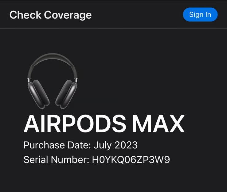 Apple Airpods Max Headphones with smart case 2H19