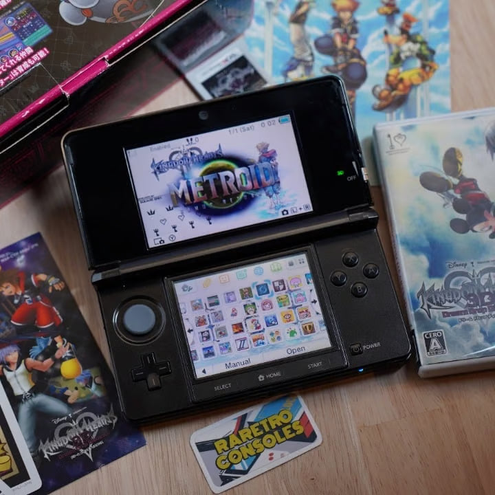 Nintendo 3DS Kingdom Hearts 3D Dream Drop Distance Console W/ Box, SD, 80+ Games