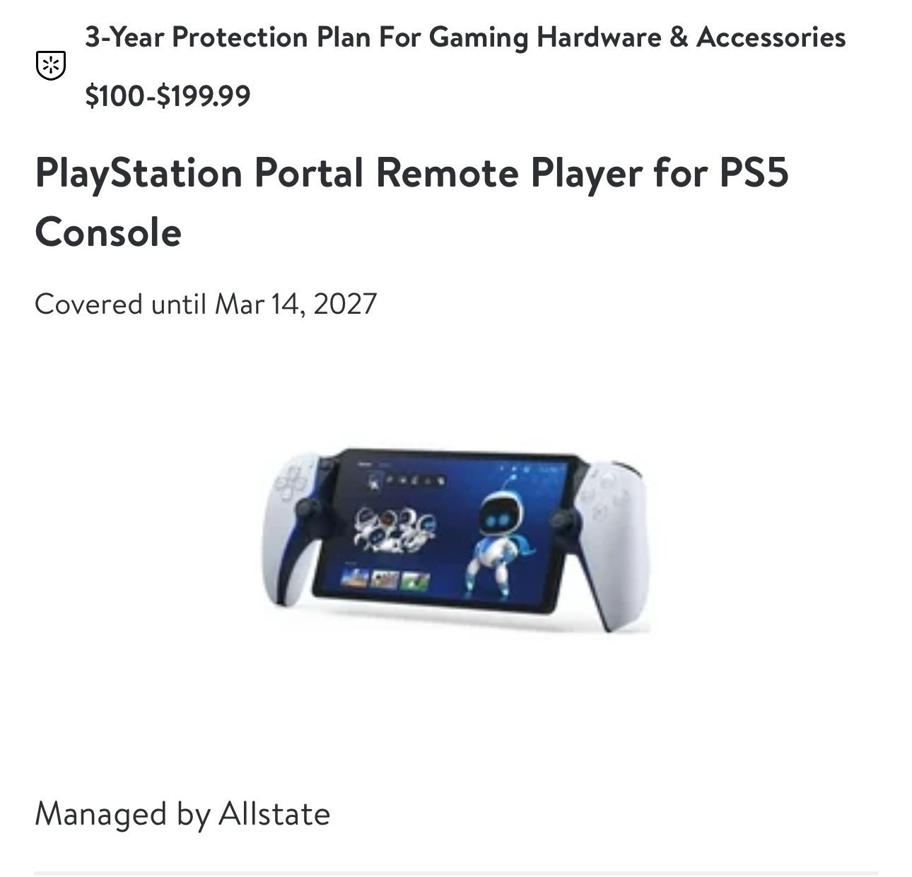 PlayStation Portal Remote Player for PS5 Console - 3-Year Protection Plan 7B86