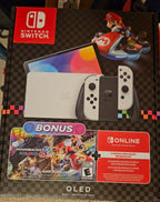 Nintendo Switch OLED Mario Kart Online Bundle 3X71