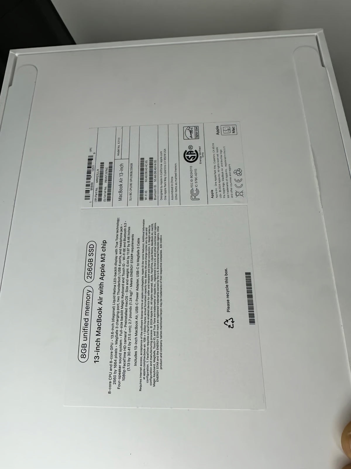 MacBook Air m3 13inch 6P29
