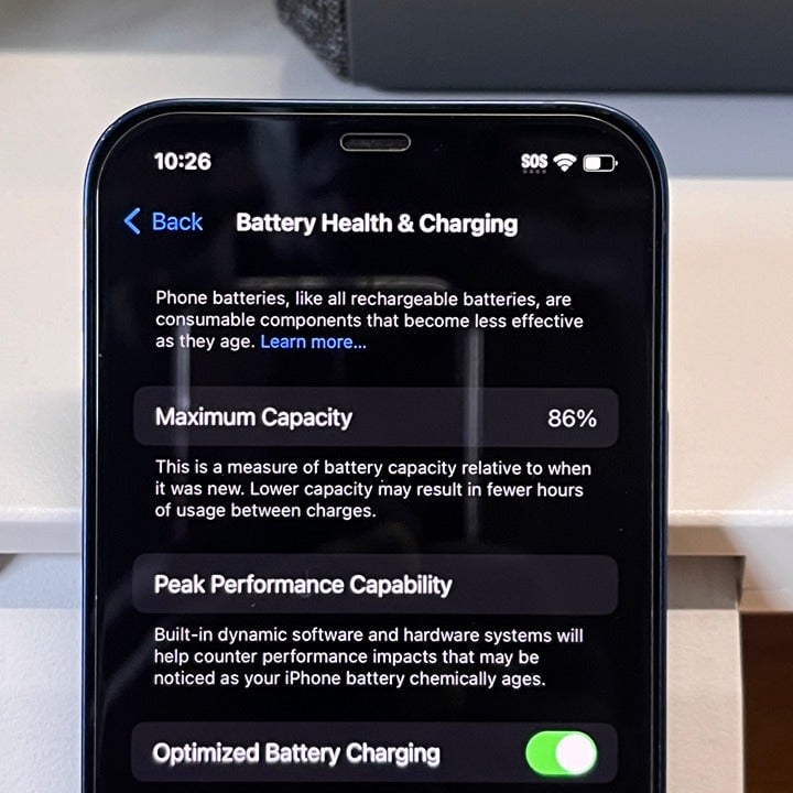 Apple iPhone 12 128GB AT&T /Cricket Wireless Excellent-- Blue - 86% Batt 1H82