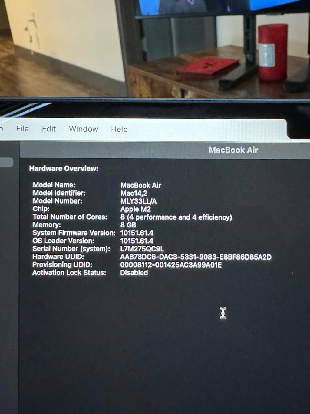 Brand new 2024 13 inch MacBook Air Midnight 8 GB 2W86