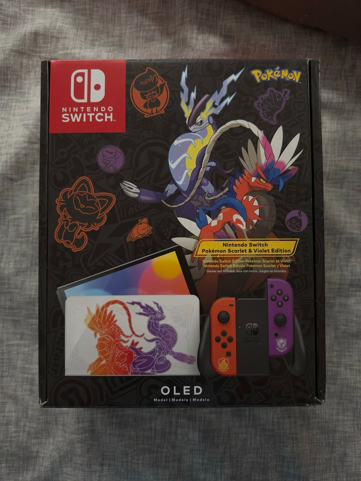 Nintendo Switch OLED Pok茅mon Scarlet & Violet Edition Brand New + Extras 7O65