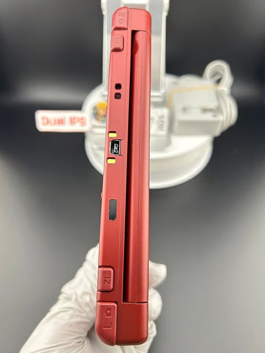 Dual IPS/ New 3DS XL Red w 128GB SD Card/Near Mint/ 1583/ US Seller