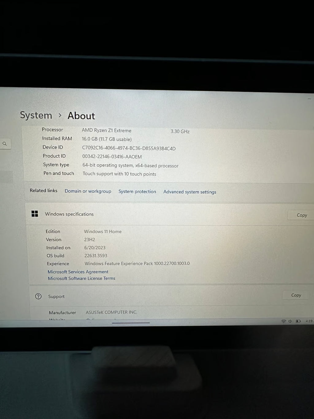 ASUS rog ally z1 extreme 1B26