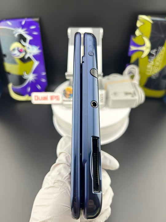 Dual IPS/ New 3DS XL Blue w 128GB SD Card/Near Mint/ 7563/ US Seller