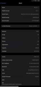 Apple iPad Pro 12.9 inch 6th Generation 128 GB in Space Gray 9P53