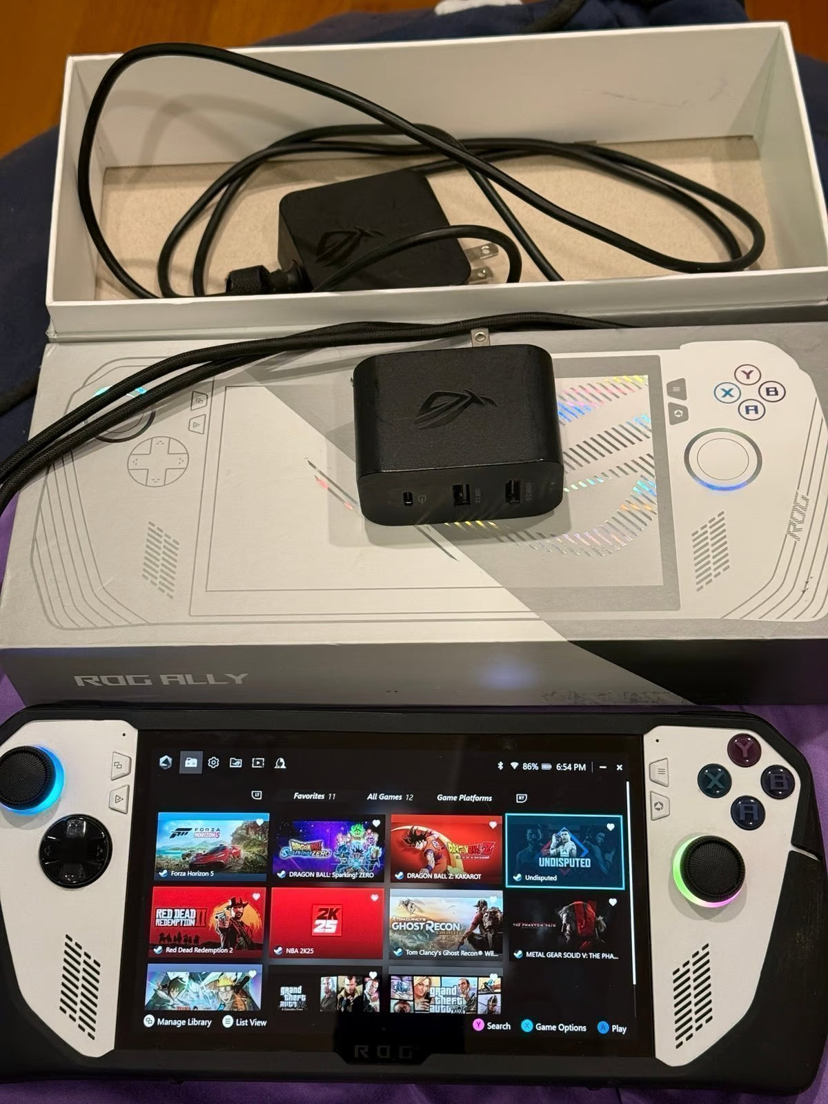 1TB ROG Ally Z1 w/ DBrand Case & Travel Cover w ASUS ROG 65W Charge Dock 5U97