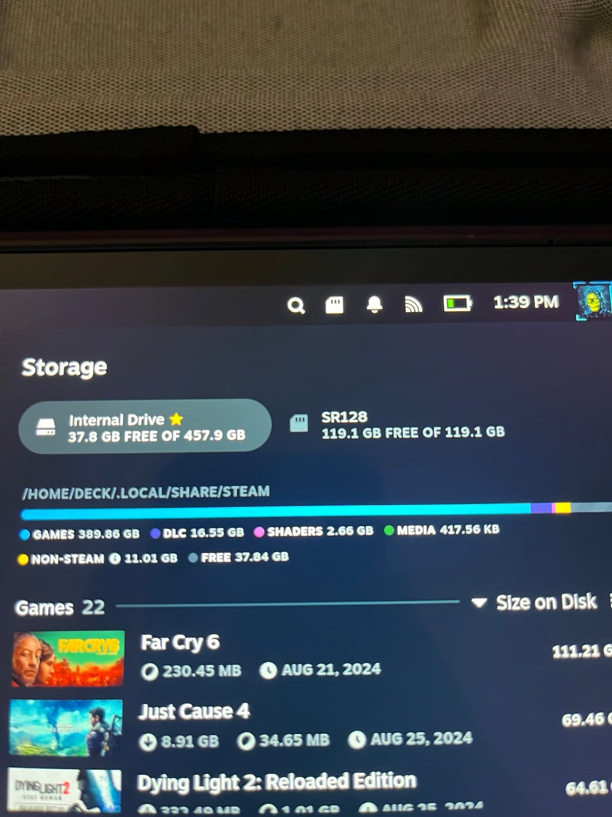 Steam Deck LCD 512gb handheld video game gaming console 2F92