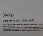 Apple iPad Air 13"" M2 Wi-Fi 512gb Starlight - 6th Gen 2024 1R29