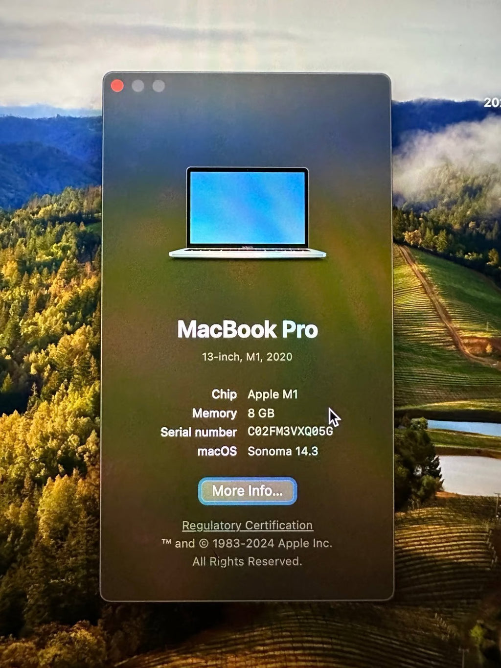 macbook pro 2020 m1 9V59