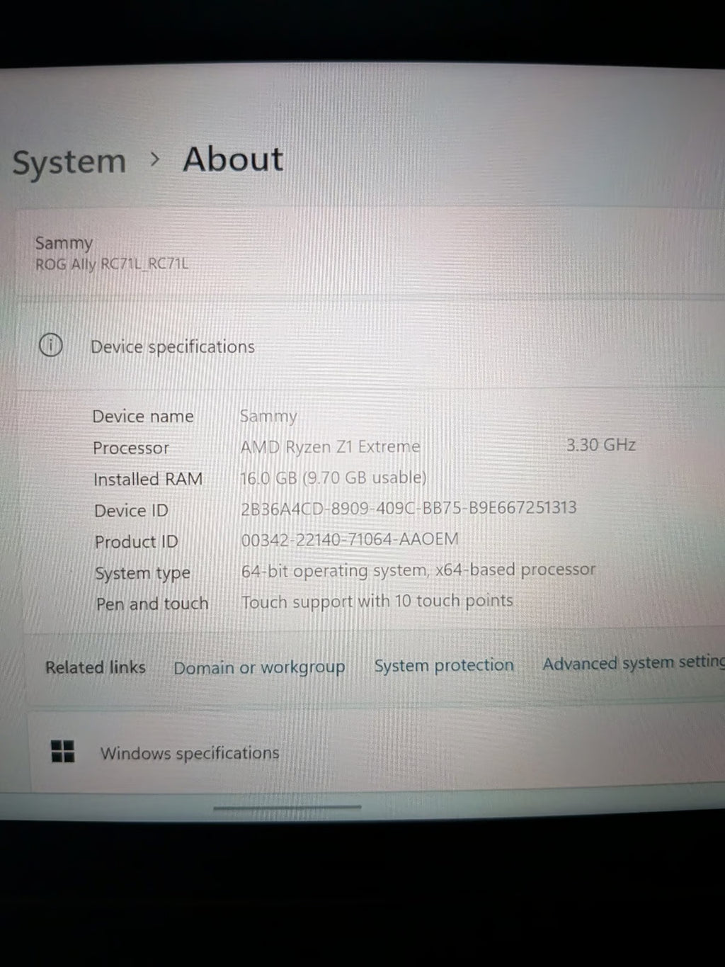 ASUS ROG Ally Z1 Extreme 1TB 9Y98