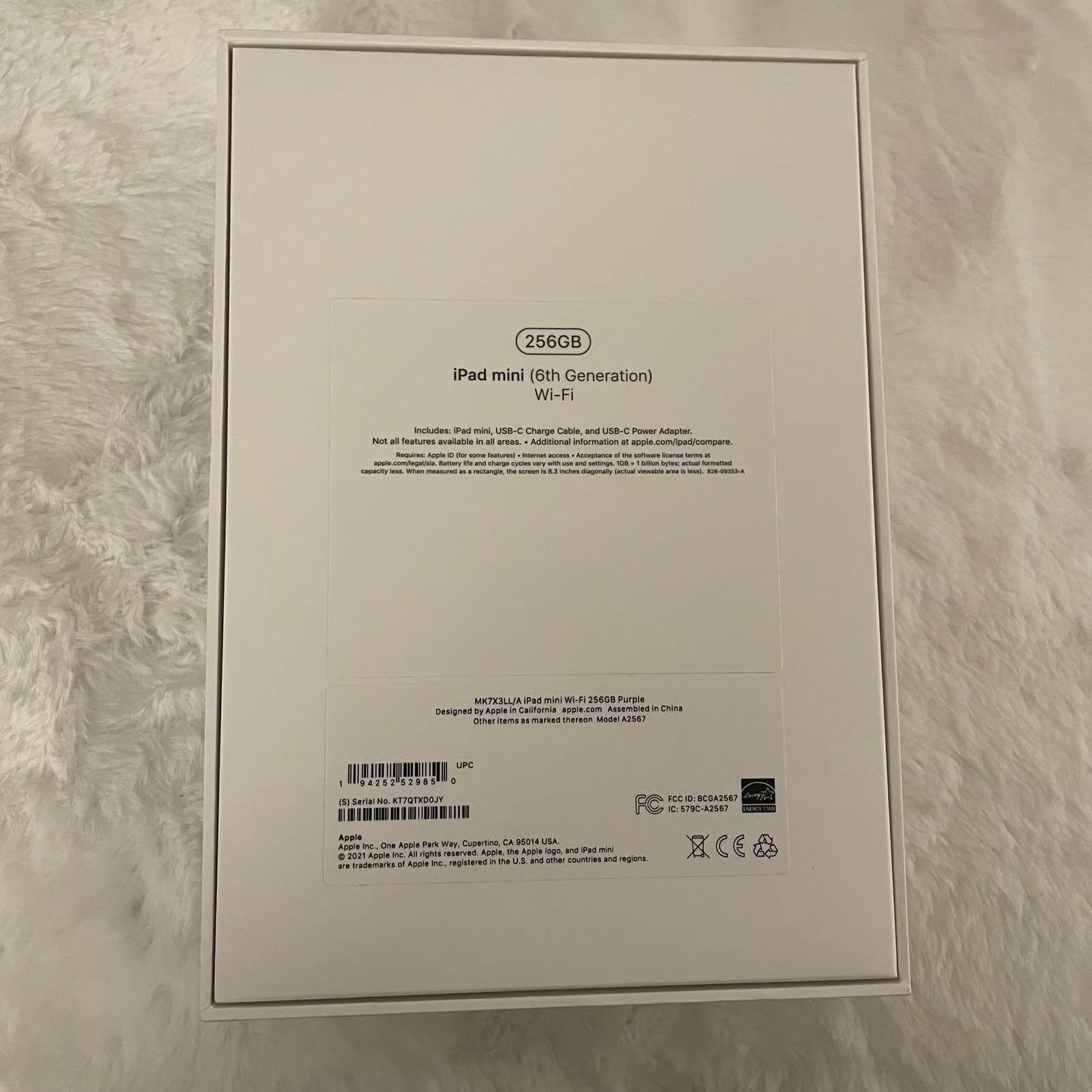 iPad mini 6th gen - 256gb purple 1J11