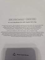 Macbook air 15 inch m3 new sealed midnight 8J31