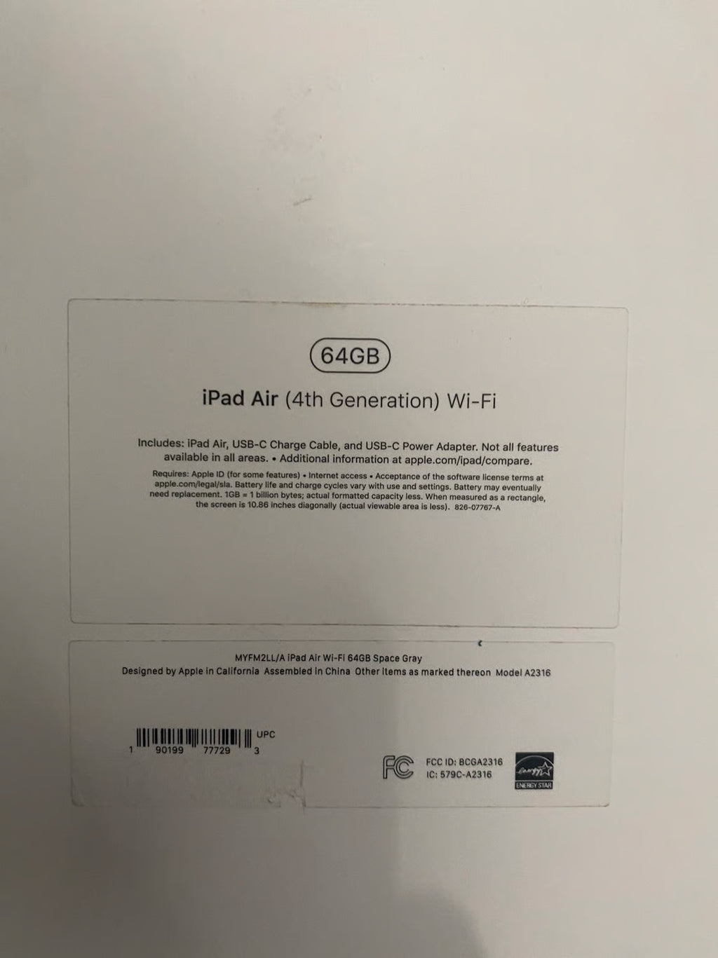 ipad air 4 64gb 9T23