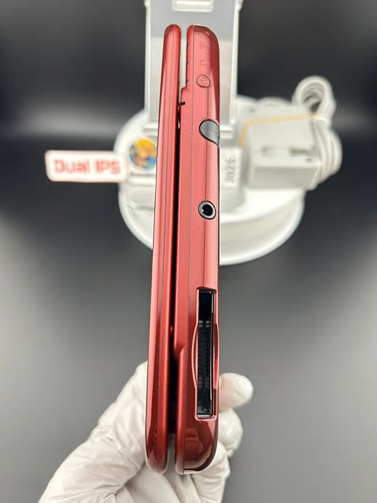 Dual IPS/ New 3DS XL Red w 128GB SD Card/Near Mint/ 1583/ US Seller