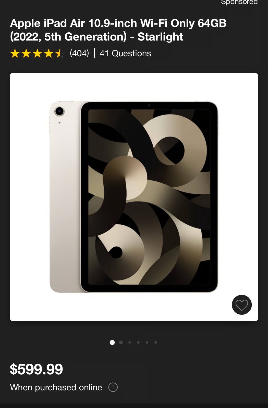 Apple IPad Air 5 with extras 6K66