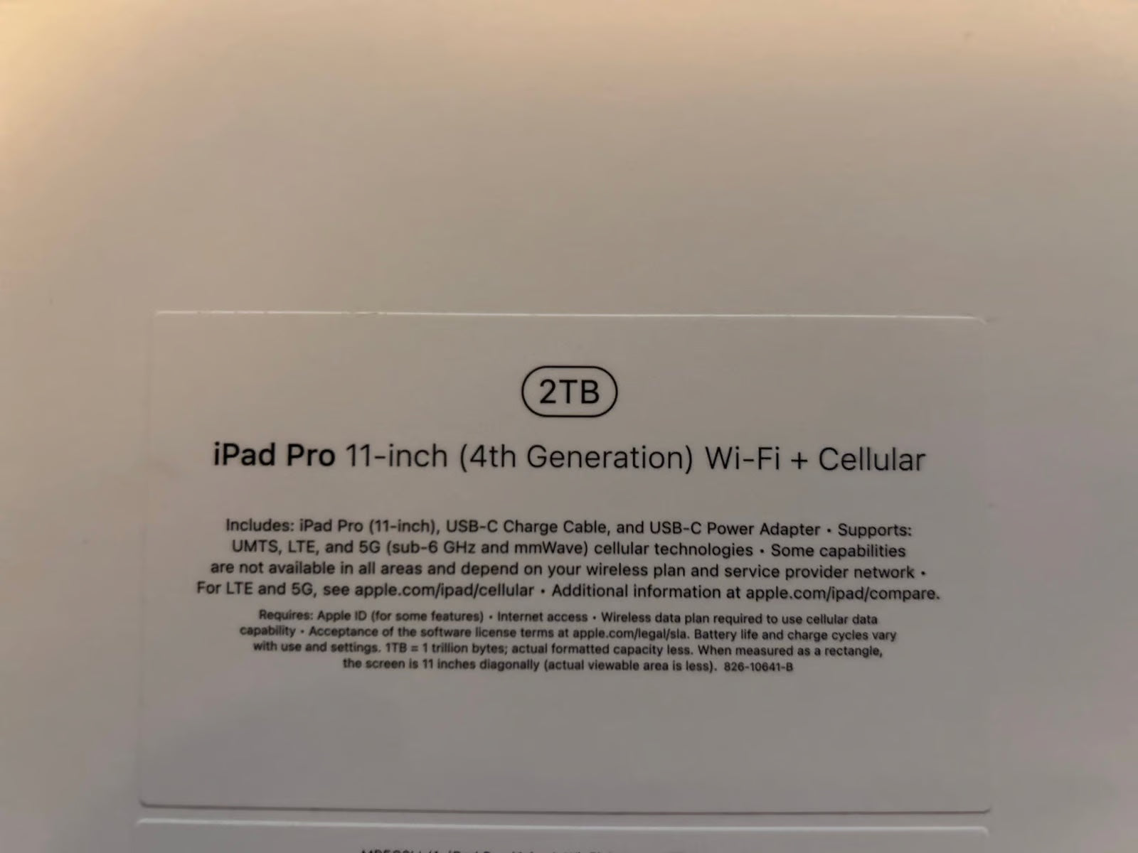 Apple iPad Pro 11in 4th Generation 2 TB 6Q83