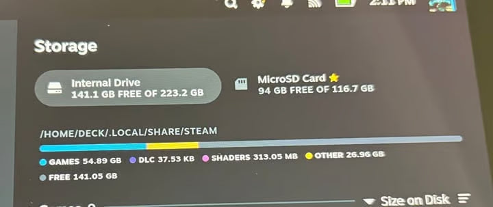 Steam Deck 256gb + 128gb MicroSD card 5X33