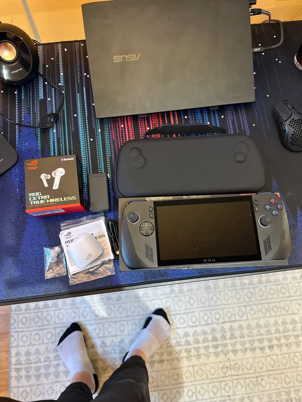 ASUS ROG Ally X with ROG Cetra Wireless Headphones 3R87