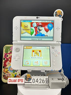 Dual IPS/ New 3DS XL White w 128GB SD Card/Near Mint/ 6770/ US Seller